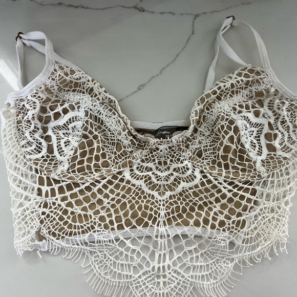 White For Love and Lemon lacy bra size S - Picture 3 of 3